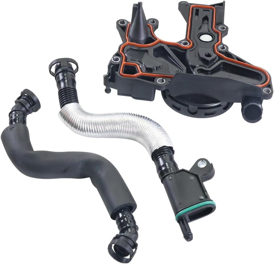 3PCS PCV Valve Engine Crankcase Vent Oil Separator Breather Hose Compatible with Audi A3 A4 A5 Compatible with Volkswagen Beetle CC Eos Jetta Replace 06H103495AB 06H103495AH 06H103495B