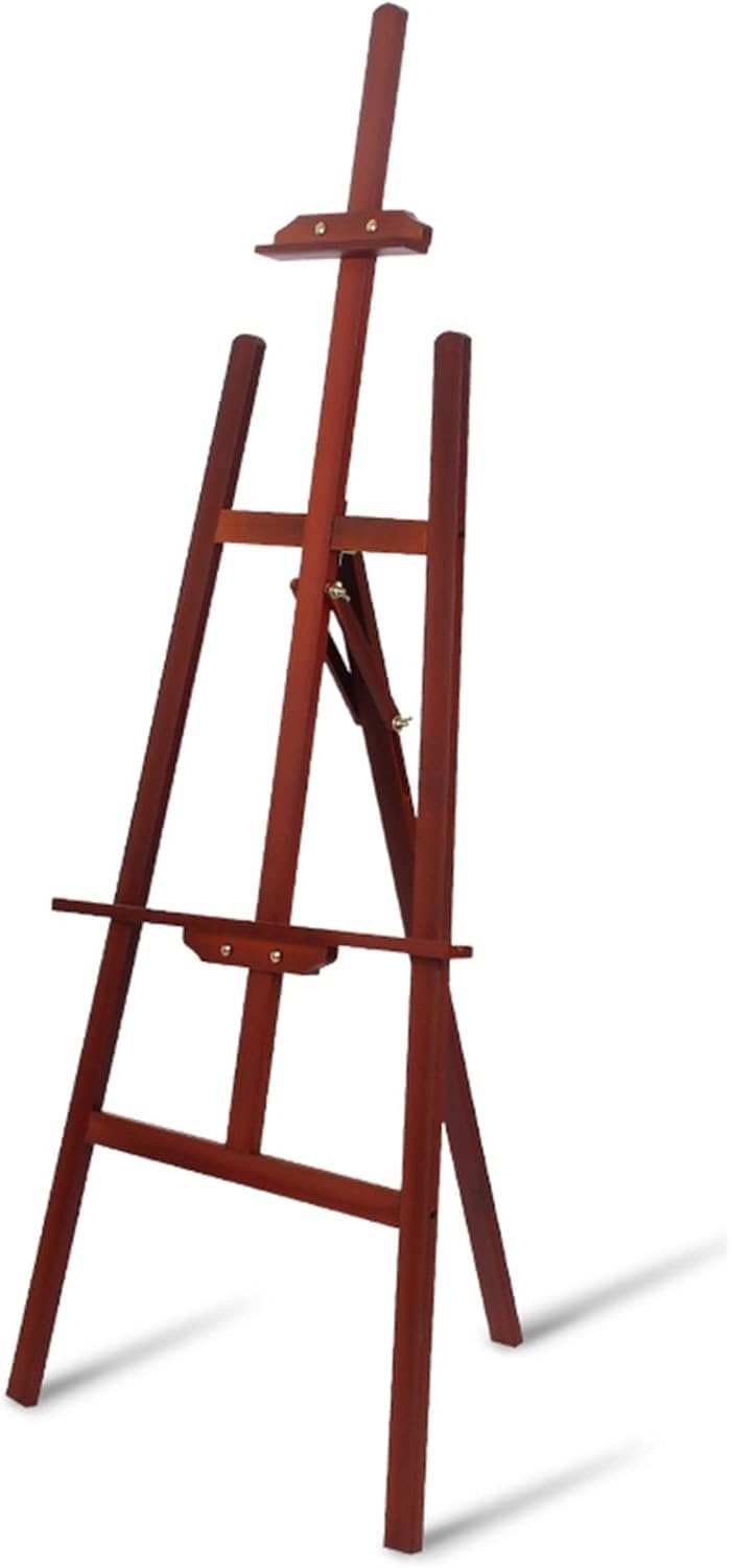 CWCQGH Adjustable A-Frame Wooden Art Easel Portable Folding Drawing Board Holder for Painting Sketching & Display – Lightweight 150cm Presentation Easel for Artists (A 150CM)