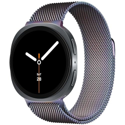 �X�e�����X �x���g Samsung Galaxy Watch 8 44mm 40mm�o���h�Ή� �X�e�����X���ߋ��� Samsung Galaxy Watch 8 Classic 46mm �������� ���͂Ȏ� �ʋC ���b�V�� �x���g �}�O�l�b�g (�}���`�J��