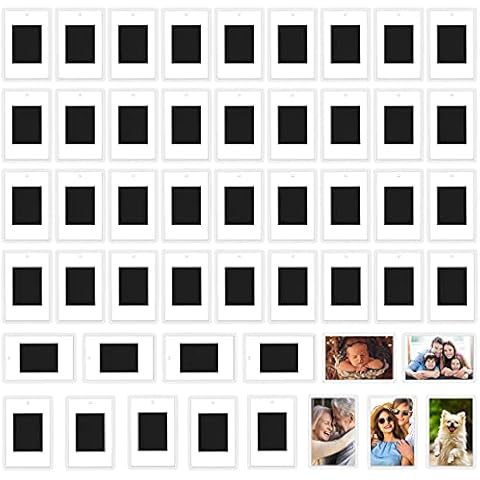 Kurtzy Bilderrahmen Magnete für den Kühlschrank Magnet Bilderrahmen(50er Pack) Für Fotos 7 x 4,5 cm - Durchsichtige Klare Acryl-Kühlschrankmagnete für Kleine Fotos - Geschenk für Familie & Freunde Cover