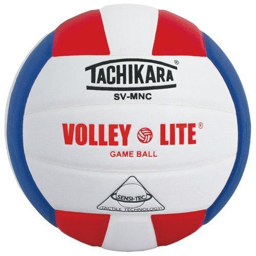 Tachikara SV-MNC Volley-Lite Ball ( Scarlet/White/Royal )