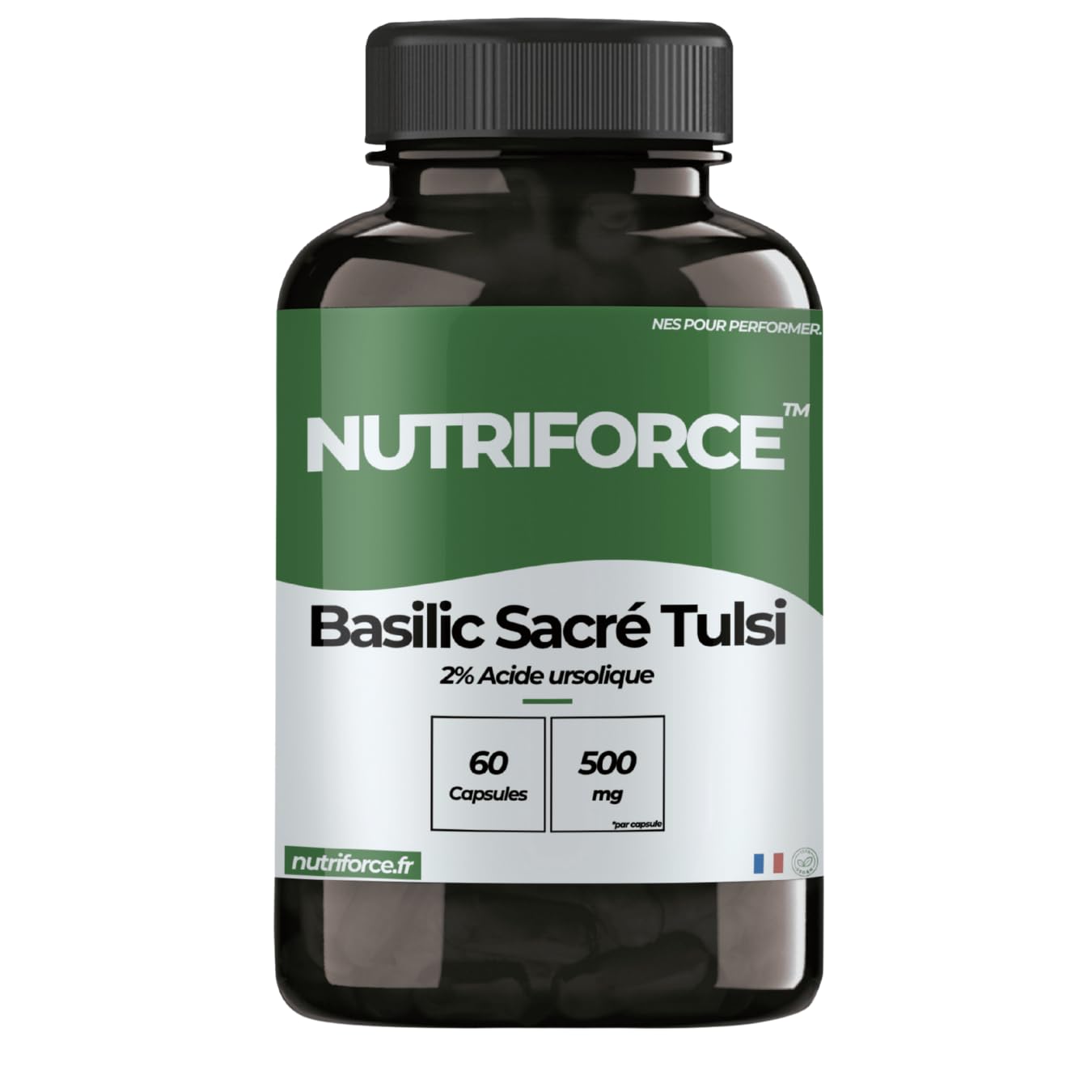 Basilic Sacré Tulsi 500 mg – Anti-Stress, Immunité & Digestion – 60 Gélules Végétales