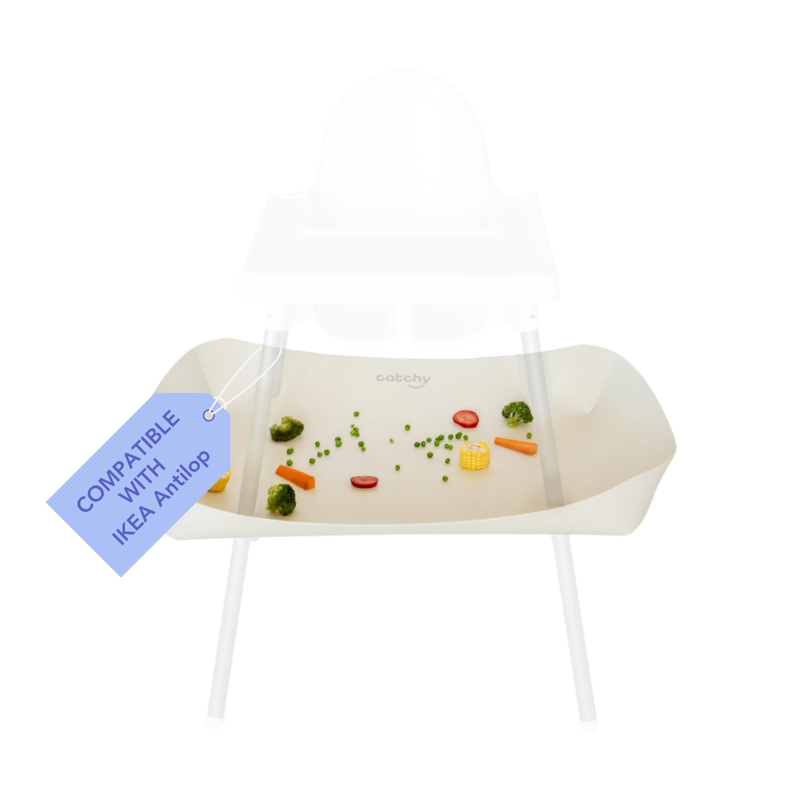 CATCHY Highchair Food Catcher | Compatible with IKEA Antilop Highchair & 11 Other Brands | Easy Wipe Clean | Baby & Toddler Food & Mess Catcher | Keep Floors Clean | Mealtime Feeding Essential — image 1