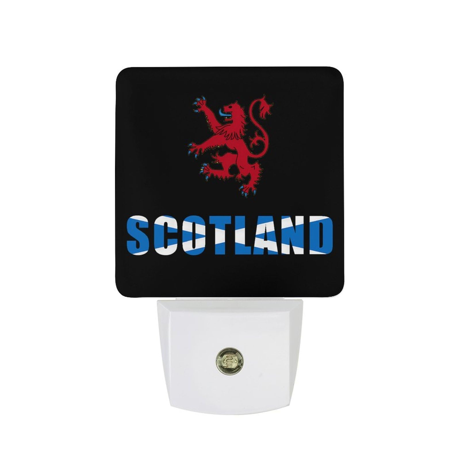 Nqrxadcrt Style Scotland Flag Scottish Lion Night Light Plug In Wall Lights Bedside Lamp Bedrooms Home Hallways Decoration