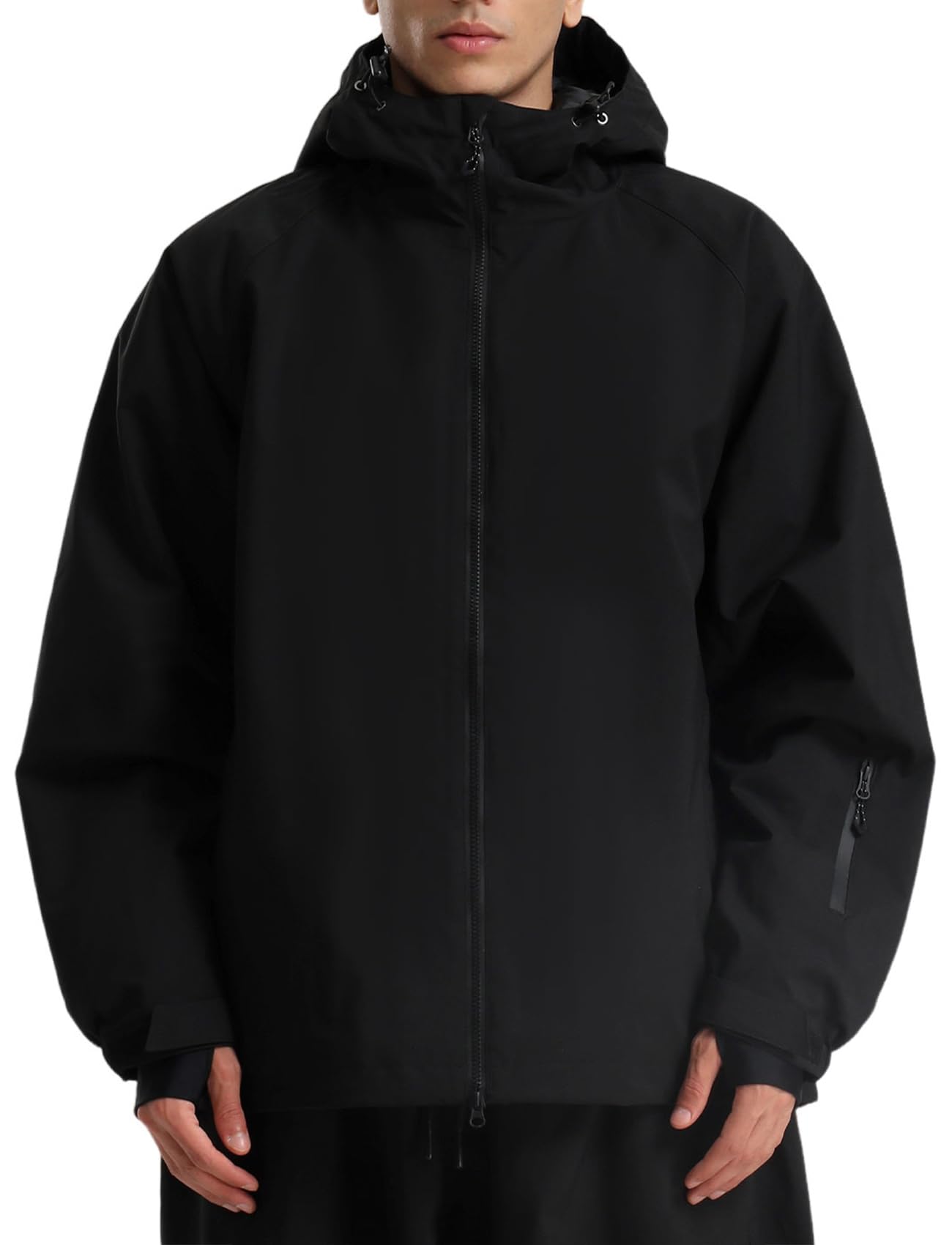 GSOU SNOW Mens Womens Snow Ski Jacket Baggy Snowboard Waterproof Insulated | 15K Waterproof, 10K Breathable, Loose Fit Windproof Coat, Hood & YKK Zipper, Snap-Fastening Powder Skirt