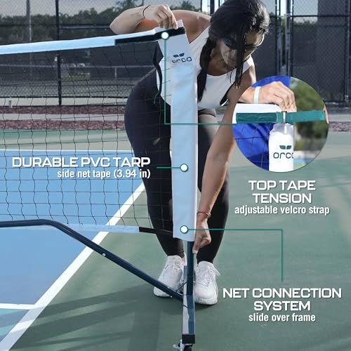 Image of Orca Pickleball Nets Multiple Styles, Full Court and Half Court Sets, Perfect for Indoor and Outdoor Pickleball Games