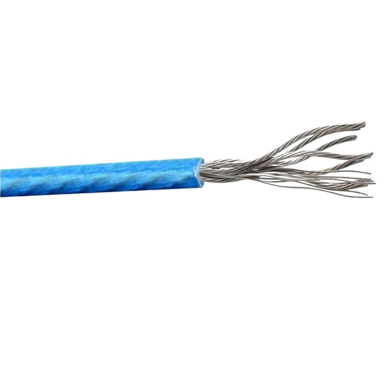 2/3/4/5/6,0 Mm Edelstahl-Kabelseil, Blaues PVC-beschichtetes Metallseil, Wäscheleine, Aufhängung for Außen- Und Innenbeleuchtung(2.0mm Blue)