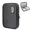 Luxtude Cable Organiser Bag, Travel Cable Organiser, Portable Cable Tidy Bag, Travel Cable Case Tech Organiser Pouch for Electronic Accessories, USB, SD, Charger, Drive