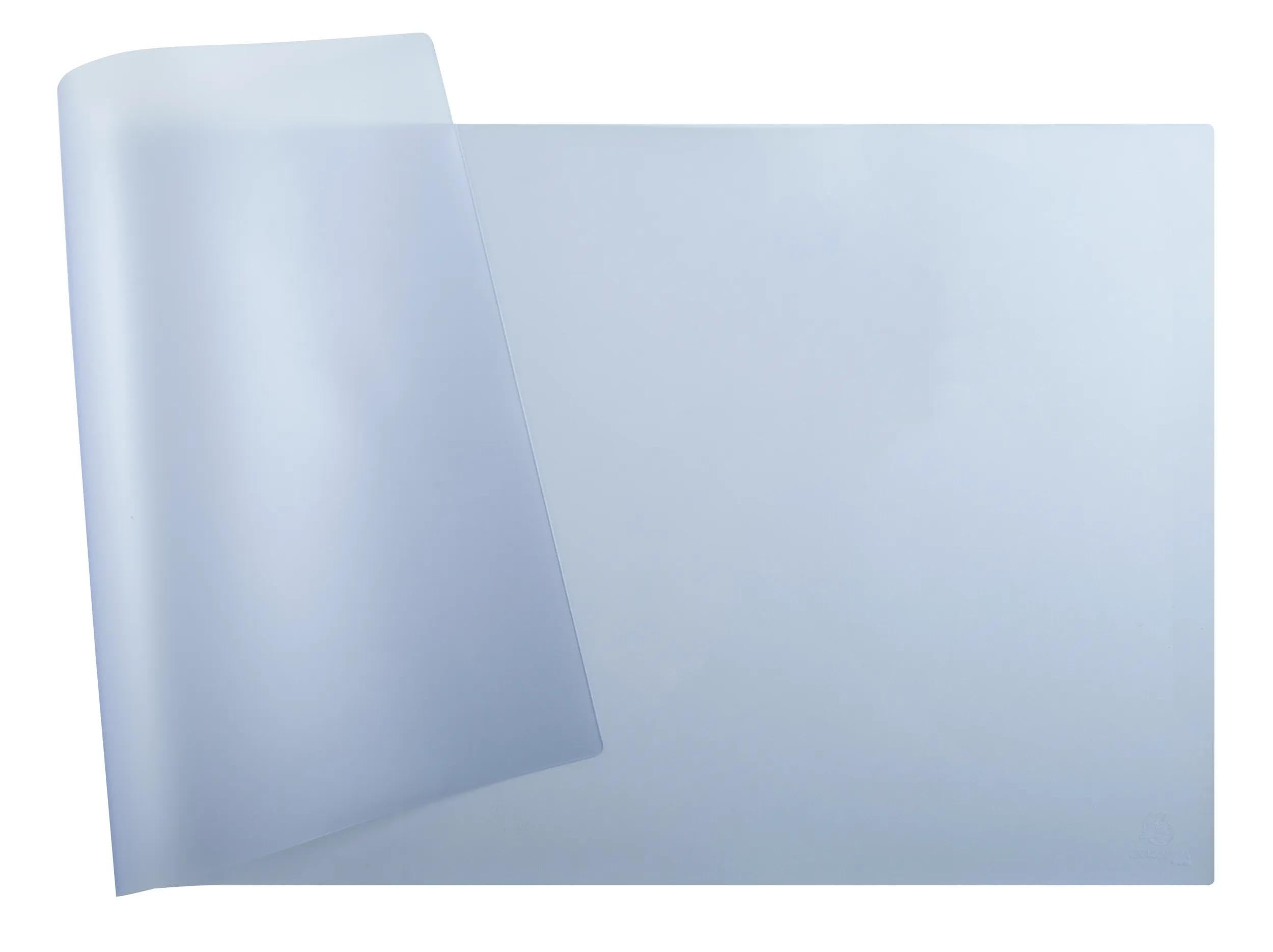 Exacompta - Ref. 29645E - Karton mit 12 Schreibunterlagen aus weichem PVC, Crystal - eine glatte Oberfläche und eine genarbte Oberfläche - schützt den Schreibtisch, Mauspad - 43 x 90 cm - farblos