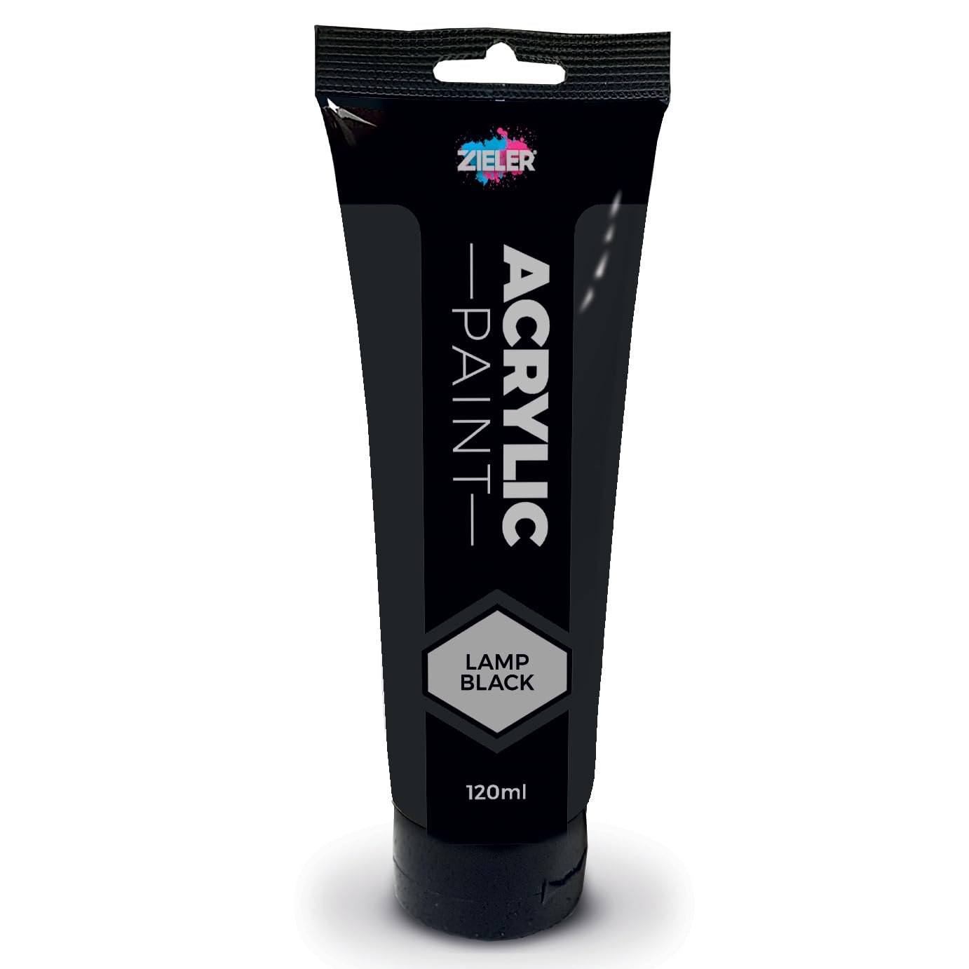 Zieler Lamp Black Acrylic Paint | 120ml Easy Squeeze Tube