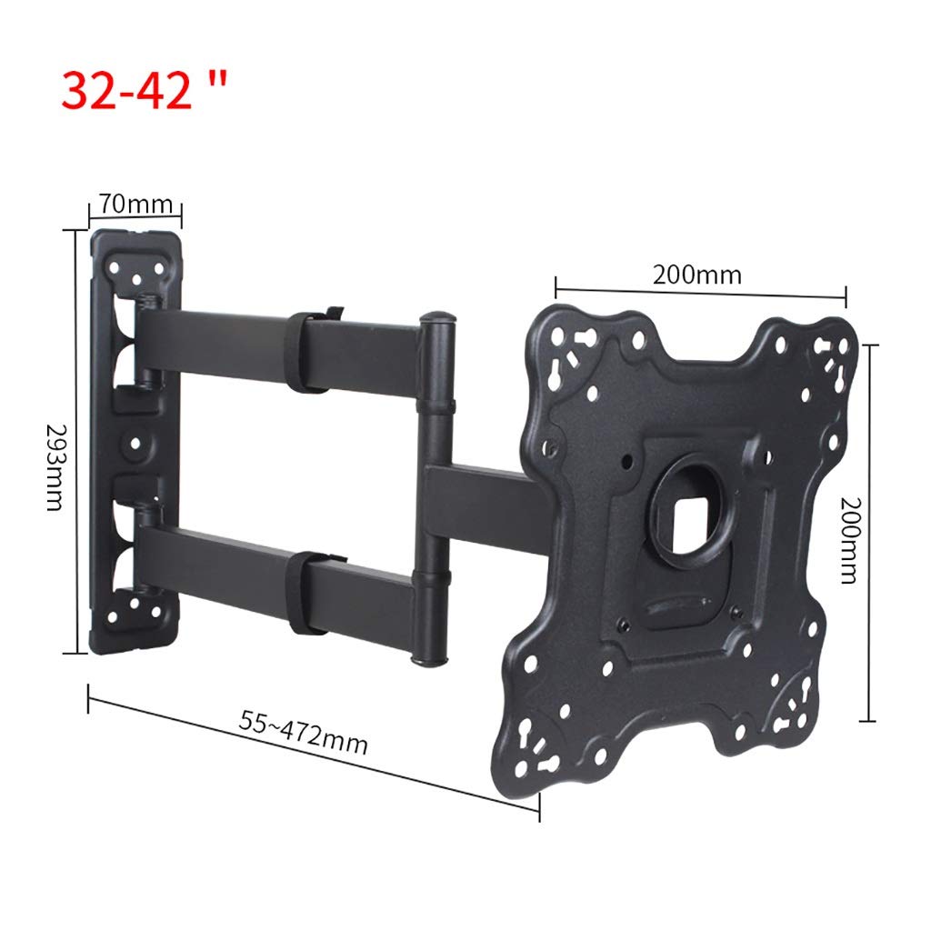 Soporte de TV Soporte de Pared para TV Soporte de Montaje en Pared para TV, para la mayoría de televisores de 32 a 42 Pulgadas, soporta hasta 28 kg, la Distancia máxima es de 200 x 200 mm