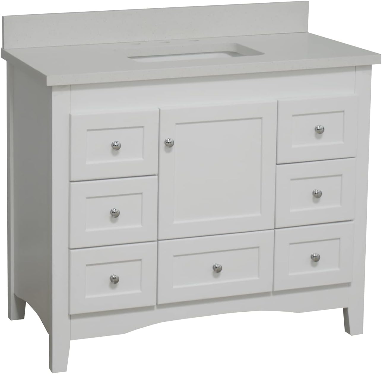 Amazon.com: Abbey 42-inch Bathroom Vanity (Quartz/White): Includes ...