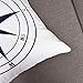 BLEUM CADE Nautical Sailing Throw Pillow Cover Blue Anchor Navigation Compass Sailboat Pillowcase Set of 4 Decorative Cushion Cover for Home Office Car Sofa Couch (Blue White, 18 x 18 Inch)