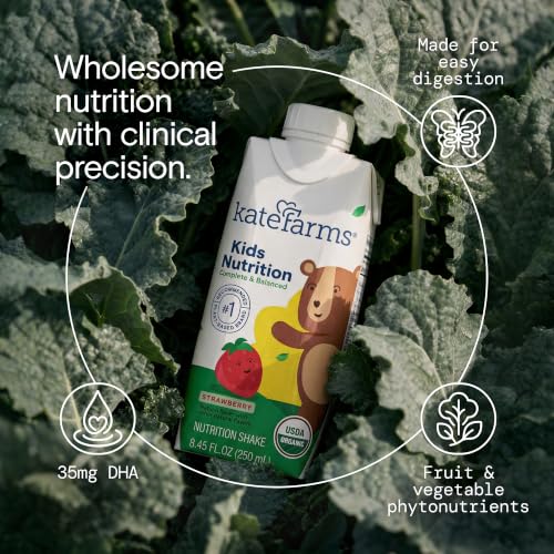 Image of KATE FARMS Kids Nutrition Shake, Strawberry, 8g Protein, 12 Pack
