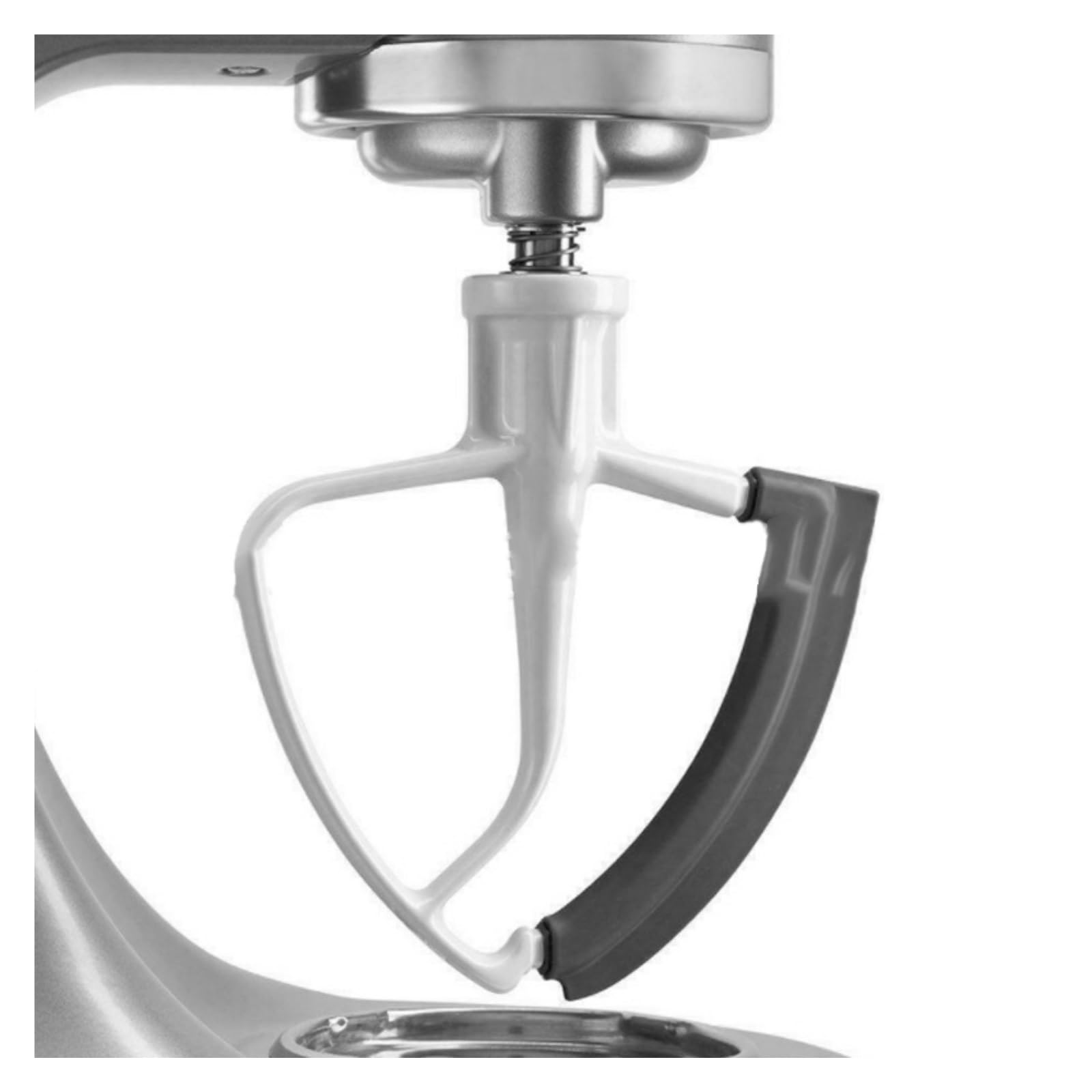 mijob Parti della Frusta/impastatrice con Bordo Flessibile for Gancio for impastare, Compatibile con Accessorio for processore KitchenAid 4,5-5 QT Raschietto for Ciotola con Bordo Flessibile