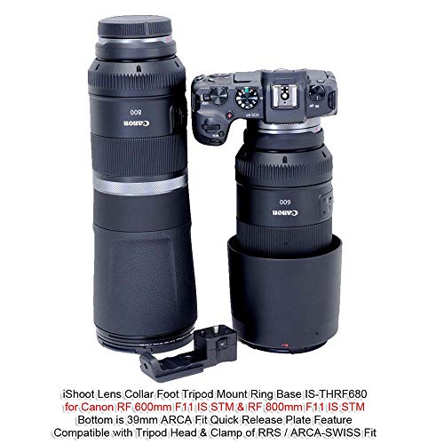 Soporte para trípode iShoot IS-THRF680 compatible con Canon RF 600mm f/11 IS STM y RF 800mm f/11 IS STM, anillo adaptador con sistema Arca-Swiss de 39 mm miniatura 5