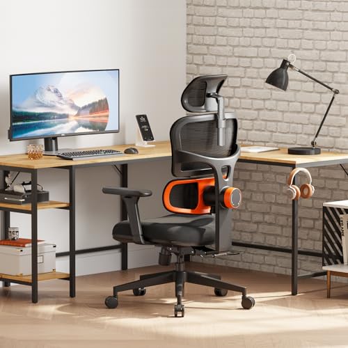 Image of Newtral Office Chair Ergonomic - Home Office Desk Chair, Big and Tall Office Chair, Auto-Following Lumbar Support for Back Pain, Adjustable Seat Depth and Height (No Footrest, Black)