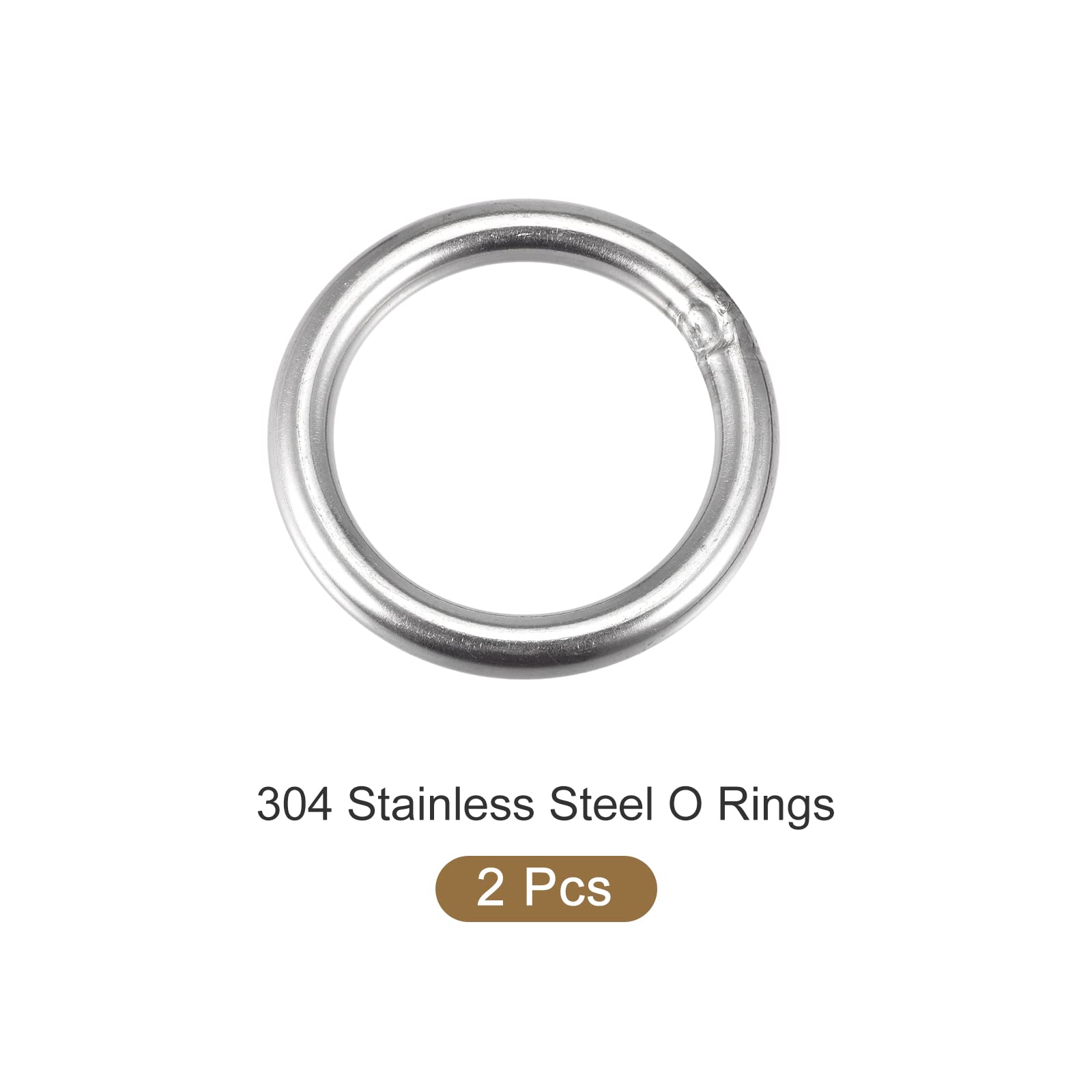 METALLIXITY Anneaux En Acier Inoxydable 304 (70mm OD 5mm Épais) 6pcs, Anneau Rond Soudé - Pour Accrocher Des Objets - 4