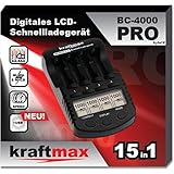 MAX-SPEED: Sie können frei wählen wie schnell Akkus geladen werden sollen, z.B. in ca. 2 Stunden / 3 Stunden / 4 Stunden oder im Schonmodus ca. 10 Stunden (am Bespiel von Eneloop AA Akkus mit 2000mAh)