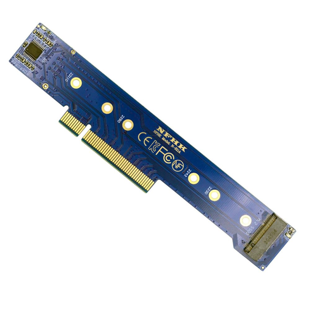 Cablecc Dual 2X NVME M.2 SSD auf PCIE Express Gen4 X8 X16 Raid Card VROC Raid0 Hyper Adapter mit Low-Profile-Halterung