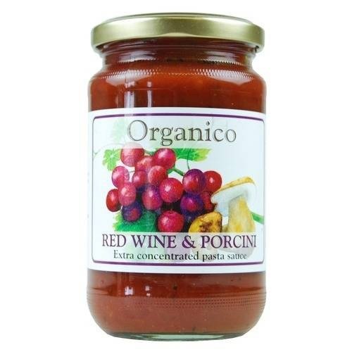 Organico Red Wine Porcini Sauce 360g x 4 (Pack of 4)