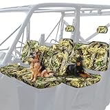BORDAN UTV Waterproof Seat Cover for Polaris Ranger Crew XP 1000 2017-2021, Heavy Duty Camo 1680D Seat Covers for UTV Polaris Ranger Crew 1000 Premium 2020-2023 Full Protection Outdoor(9 PCS)