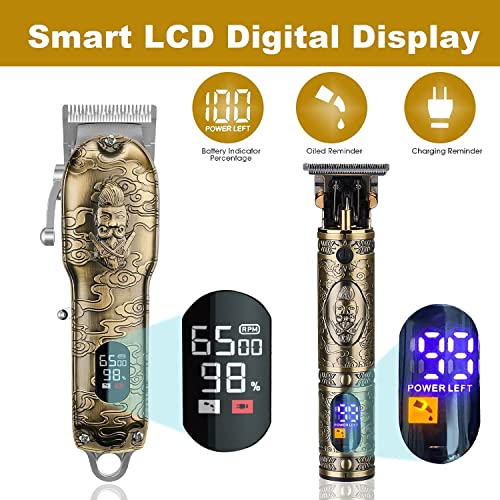 RESUXI-Hair-Clippers-for-Men-Hair-Clippers-and-Trimmer-Set-with-Replacement-BladeProfessional-Barber-Clippers-Clippers-for-Hair-Cutting-Beard-Trimmer-Haircut-Grooming-Kit-USB-Rechargeable-LCD-Display