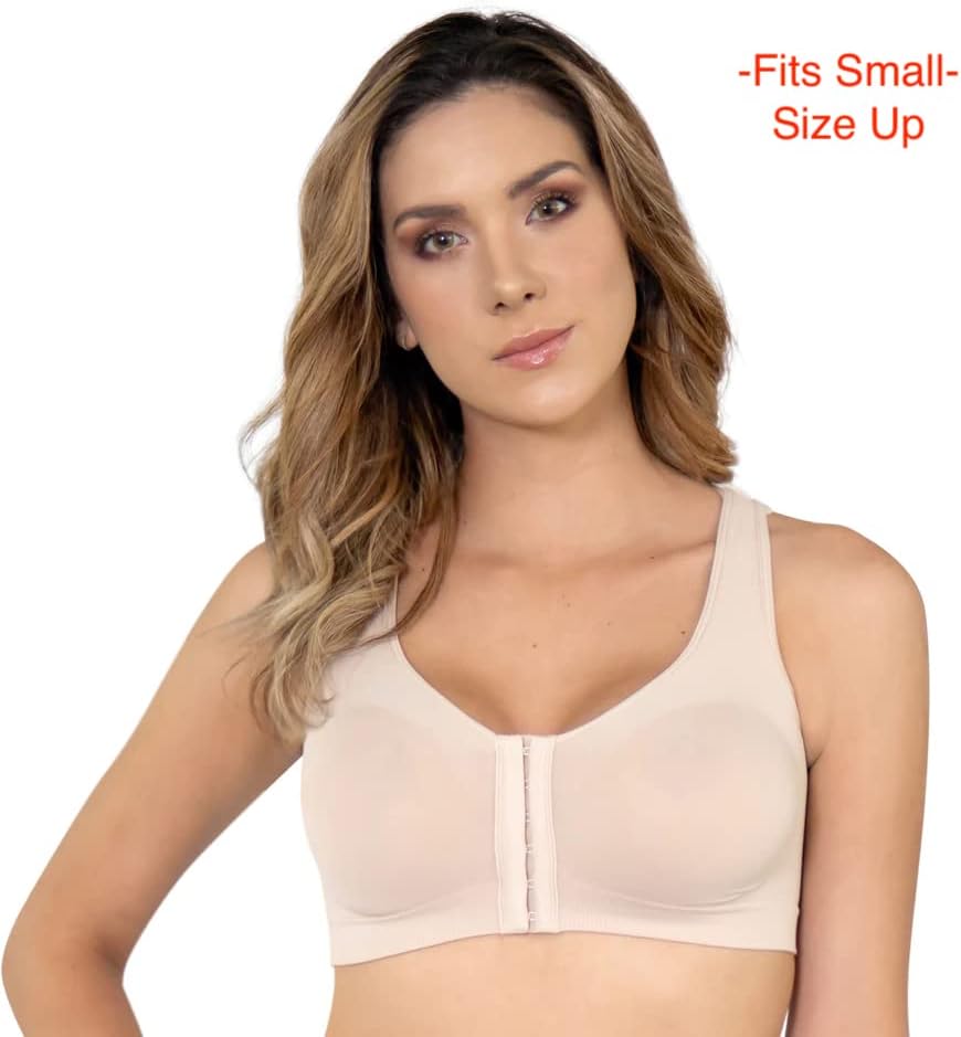 Annette Post Surgery Racerback Bra for Women – Front Closure, Seamless, and Wireless Sleep Brassiere – Gym and Sports Bra - Image 4