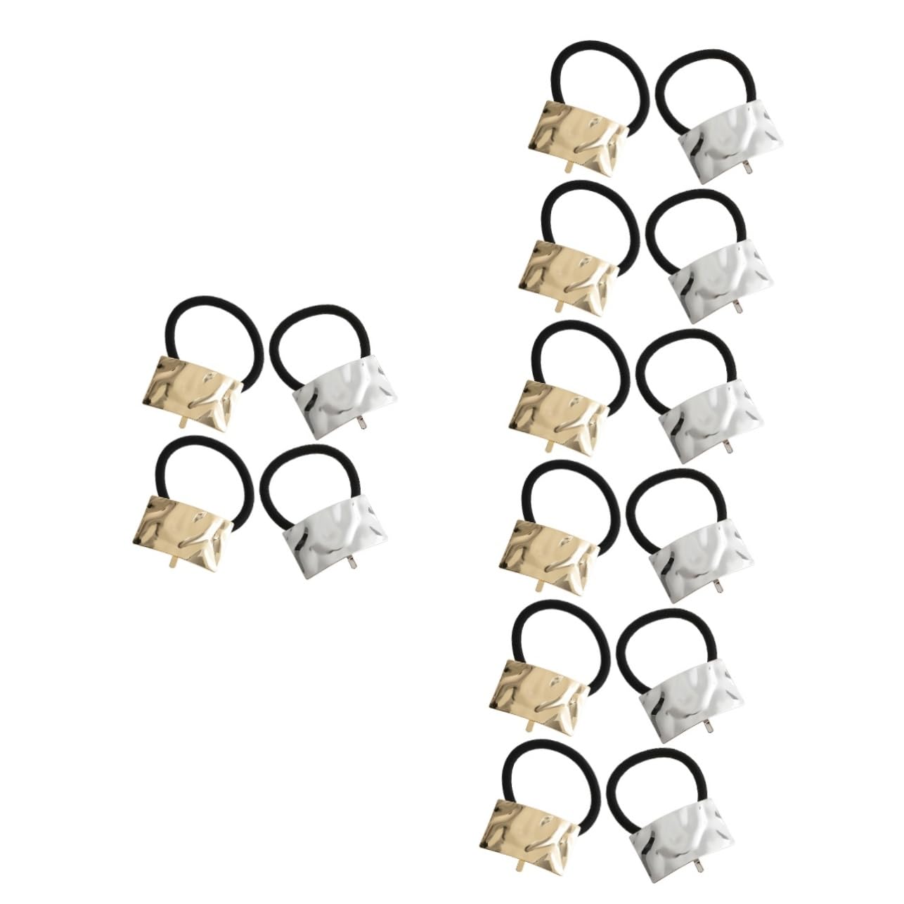 MAGICLULU 16 Pz polsino con elastici per diadema d'oro anello elastico per alto curly hair curls elastica per polsino porta coda di cavallo temperamento staffa