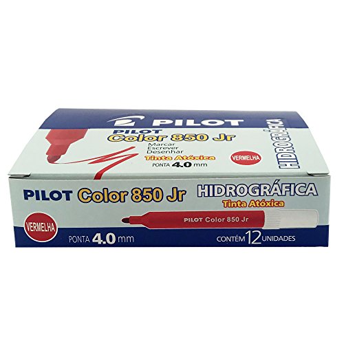 Caneta Hidrográfica x 12 Unidades, Pilot 1420005VM, Vermelho
