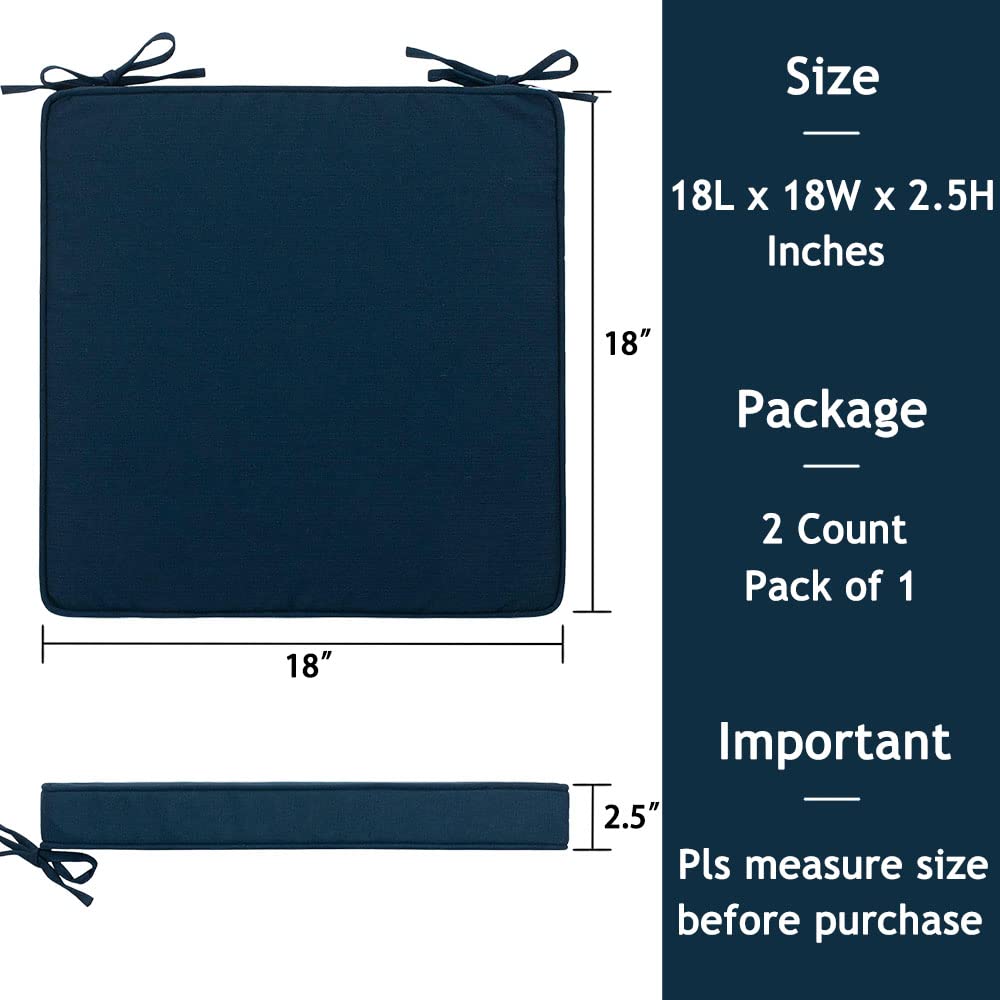 Amazon.com: Magpie Fabrics Square Corner Seat Cushion, 18