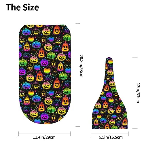 Image of Neon Pumpkin Newborn Swaddle Blanket with Hat Sets Newborn Receiving Blanket for Boy Girl Swaddle Sack Shower Infant Gift
