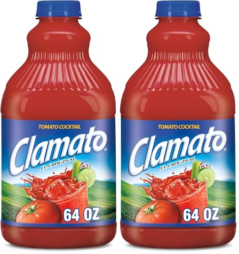 Image of Clamato Original Tomato Cocktail Mixer, 64 fl oz bottle (Pack of 2)