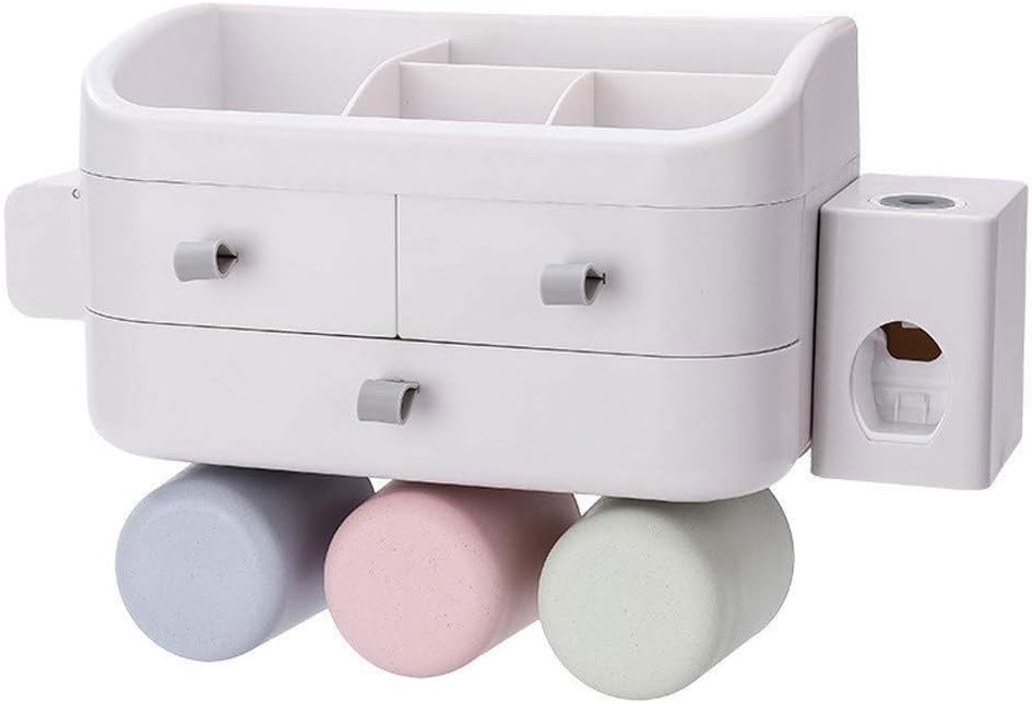 Toothbrush Cup Holder - Wall Mount Free Punch Rack Bathroom Wash Storage