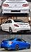 C43 Style Black Shark Fin Rear Bumper Diffuser + Round Black Chrome Exhaust Tips Compatible for 2015-2021 Mercedes Benz W205 4 Door Sedan
