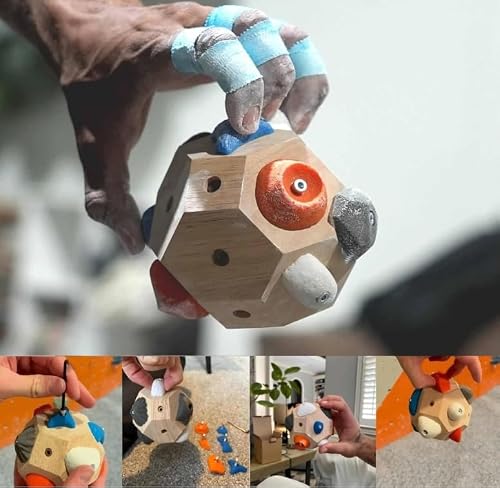 SHENSENCHAO 3D Rock Climbing Training Ball, Creating Strength and Precision, Finger Strength Rock Climbing Training Ball, simulating Rock Climbing, Rock Climbing, is a Gift for Climbers
