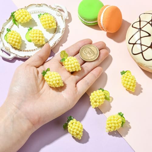 Breloques citron jaune 3D en acrylique légères pour boucles d'oreilles confort