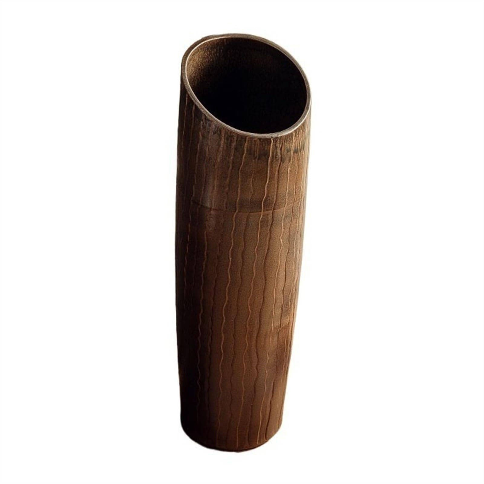 WDSOPK Ceramic Round Column Basin, One Piece Vanity Vessel Sink, Retro Sink Outdoor Courtyard Balcony
