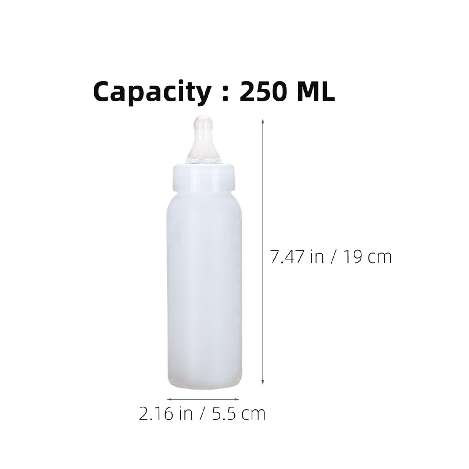 Biberon per agnelli 10 Pezzi di mangiatoia Portatile for suinetti, biberon for Allattamento for agnelli da 250 ml, for Piccoli Animali, Bianco for