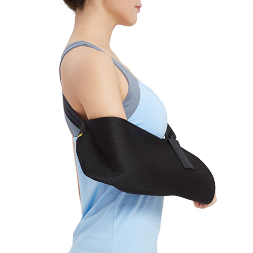 Cabestrillo para Brazo, Cabestrillo Ajustable para Hombro, reposabrazos médico para Brazo/Mano/Codo lesionado - Negro,M-Right