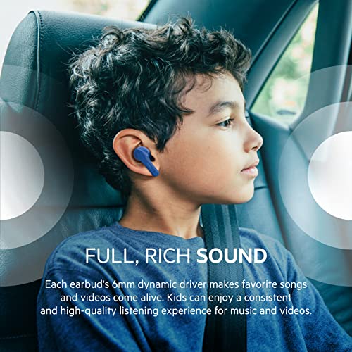 Belkin Soundform Nano - Bluetooth Earbuds For Kids With Built In Microphone - Kids Bluetooth Wireless Earbuds - Bluetooth Earbuds For Iphone, Ipad, Galaxy & More - Blue #TOP4