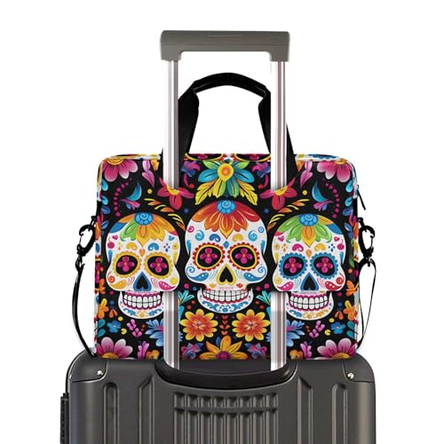 Maletín portátil para laptop con diseño Sugar Skull miniatura 3