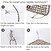 AUBBC Bearded Dragon Hammock, 100% Natural Seagrass Triangular Lizard Lounger with Jungle Climber Vines Reptile Leaves Hooks for Geckos, Anoles, Snakes and More (12.5 x16.5 Inch)