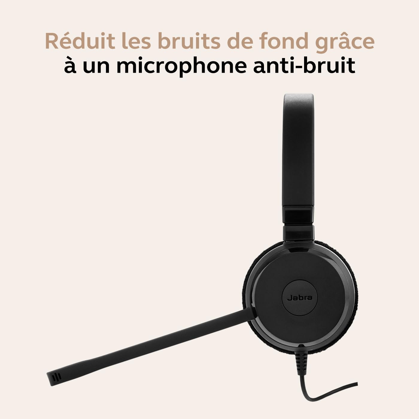 Jabra Evolve 20 Casque Filaire (édition 2025) - Casque Filaire Stéréo Oreille pour Le Bureau et Le Travail à Domicile - Contrôle des appels - Certifié MS Teams - Connectivité USB-C/A - Noir