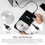 Verbatim Ultra HD 4K CD DVD Blu-ray Writer USB 3.2 GEN 1 USB-C Connectivity Slim Brushed Metal Enclosure Compatible with Mac and PC with Free 25GB Verbatim Blu-ray disc - Image 3