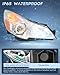 Nilight Headlight Assembly Compatible with 2010 2011 2012 2013 2014 Subaru Legacy/Outback Chrome Housing Amber Reflector Clear Lens Headlights Replacement Driver and Passenger Side