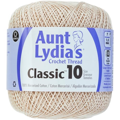 Image of Coats Crochet 154-226 Aunt Lydia's Crochet, Cotton Classic Size 10, Natural
