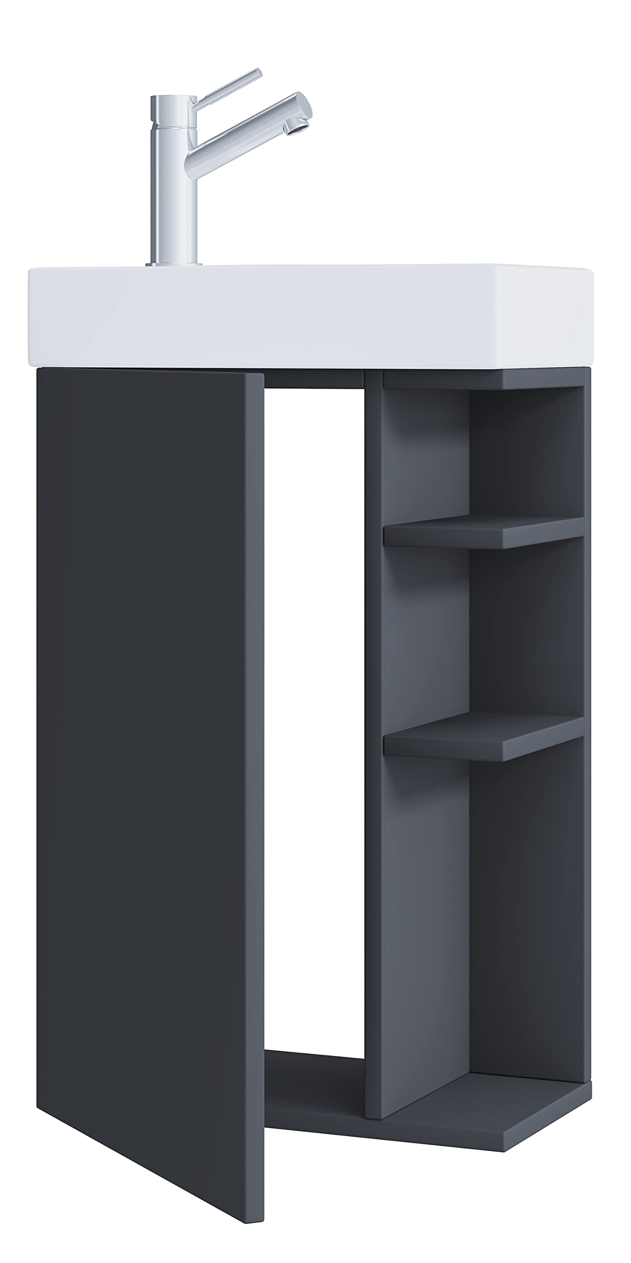VCM Meuble Vasque Salle de Bain, Ensemble Salle de Bain Meuble, Ensemble Meuble Vasque Salle de Bain Anthracite