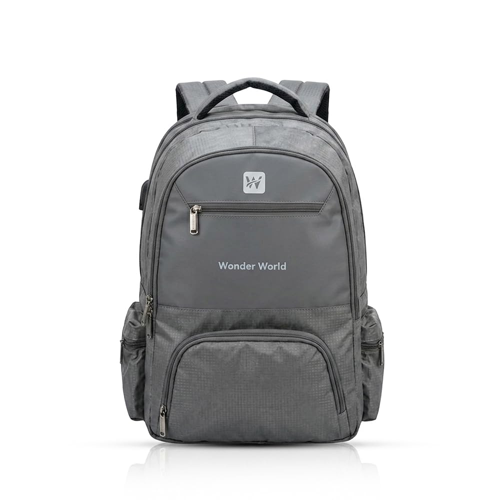 Grey Laptop Backpack for Men & Women | Lightweight Water Resistant Office & Travel Bag-image-0