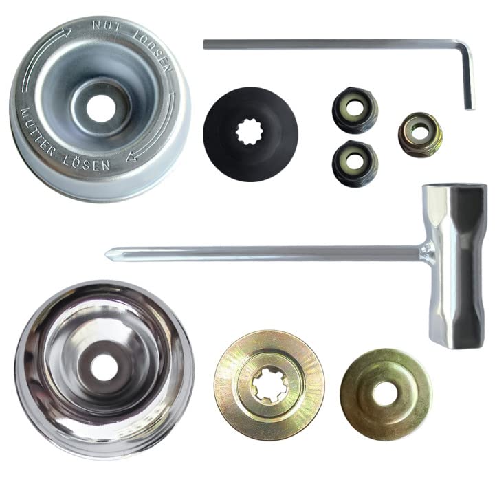 LINNNZI 6 Teeth Trimmer Head Enhanced Version Razors Trimmer Head 65Mn Grass Steel Blades Tool with Group Work Head Accessories